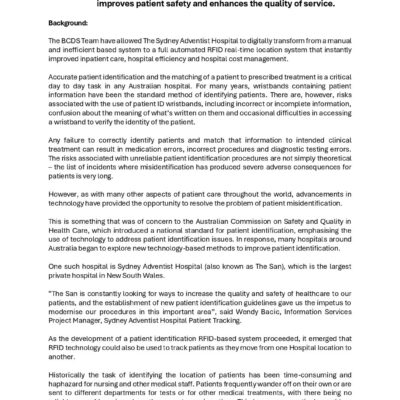 BCDS Case Study - Smart Hospital