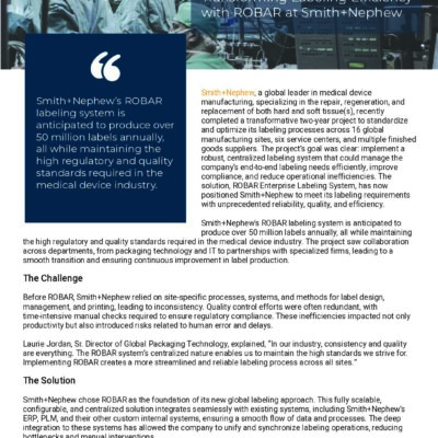 Innovatum Case Study - ROBAR Smith + Nephew