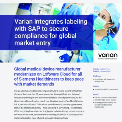 Loftware Case Study - Varian