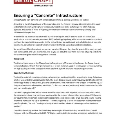 Metalcraft Case Study - MA DOT