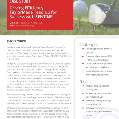 TEKLYNX Case Study - TaylorMade