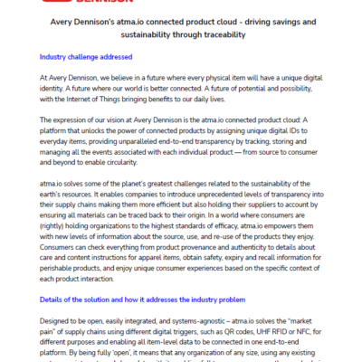 Avery Dennison Case Study - atma.io